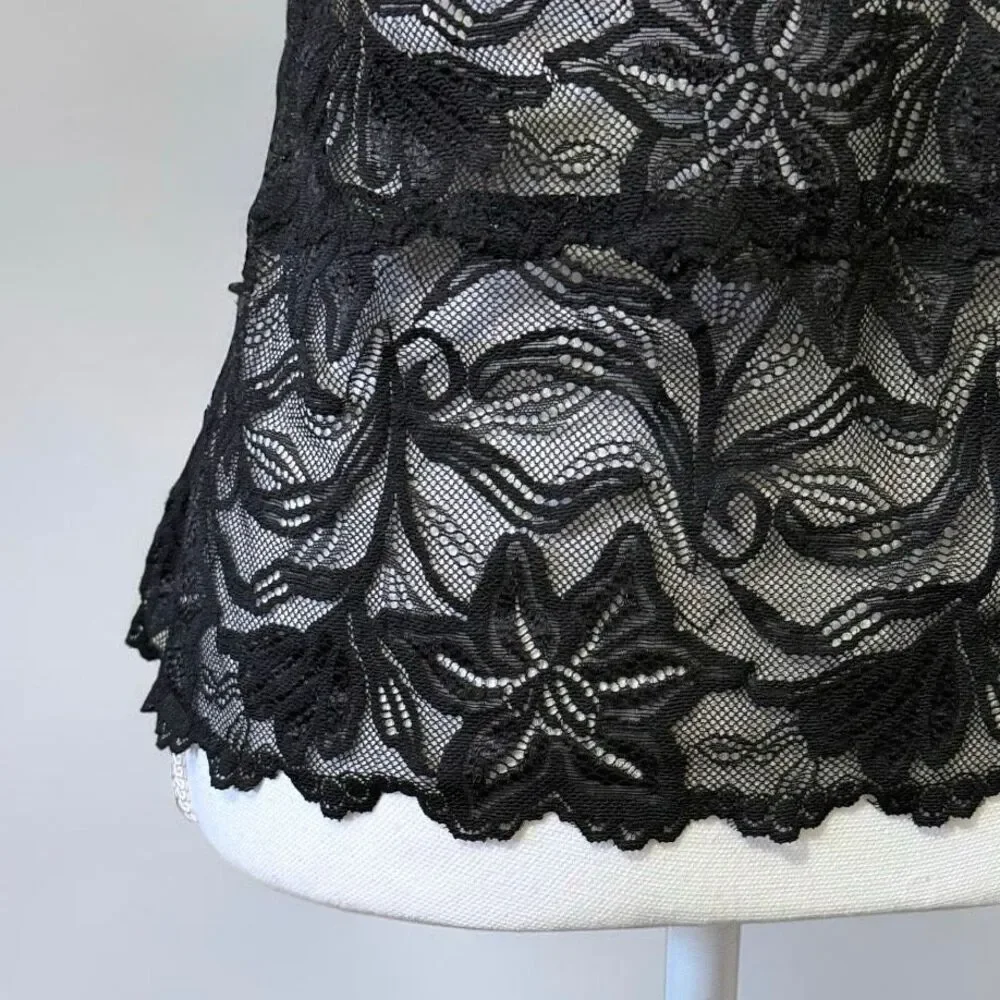 Lane Bryant Lingerie Black Lace Halter Top 22/24 3X